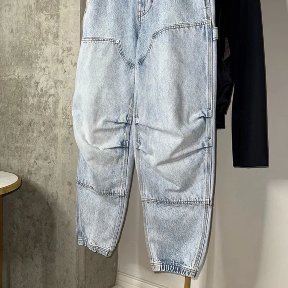 Alexander Wang Double Front Carpenter Jeans in Pebble Bleach
